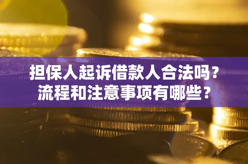 济南担保人起诉借款人合法吗？流程和注意事项有哪些？