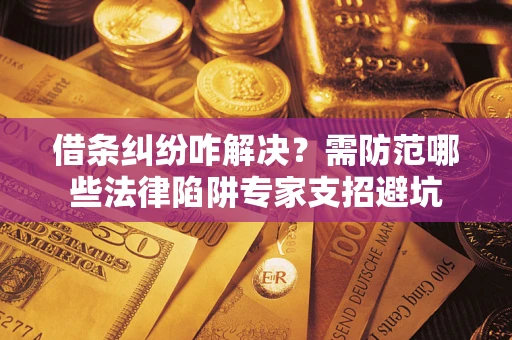 济南借条纠纷咋解决？需防范哪些法律陷阱专家支招避坑