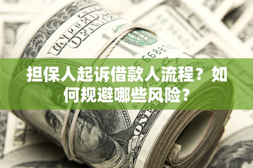 济南担保人起诉借款人流程？如何规避哪些风险？